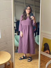 3/4 SLEEVE HARVEST DRESS (Grape)